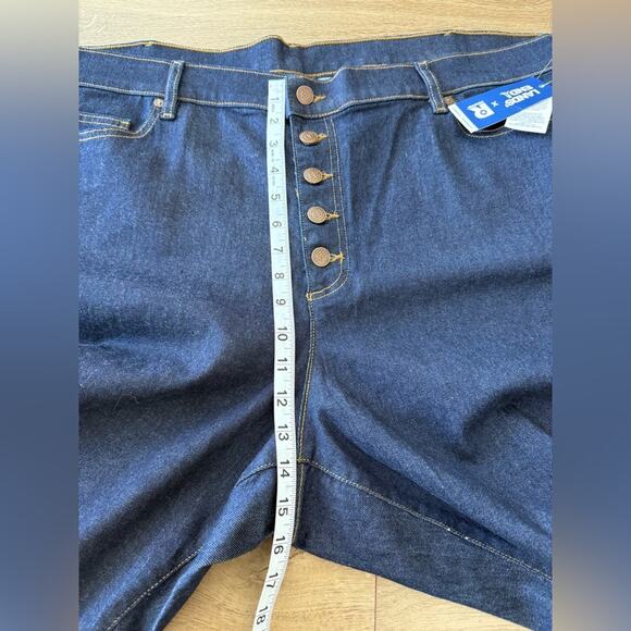 NWT Lands’ End Recover High Rise Button Front Kick Flare Crop Jeans Size 26W - Picture 11 of 12